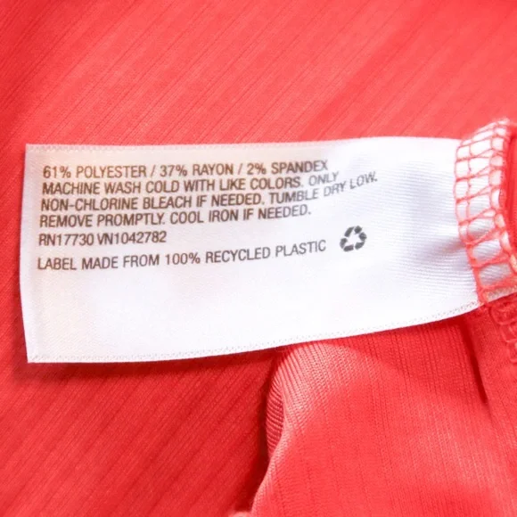 AVA & VIV Ribbed Cutout Top Coral Orange Short Sleeve Casual Shirt 4X - Picture 13 of 13